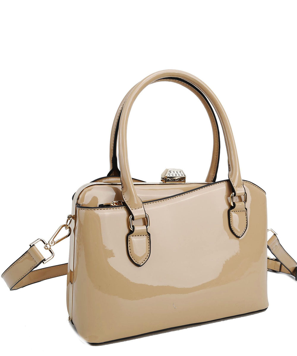 Guinness black patent leather small Evening bag L1007